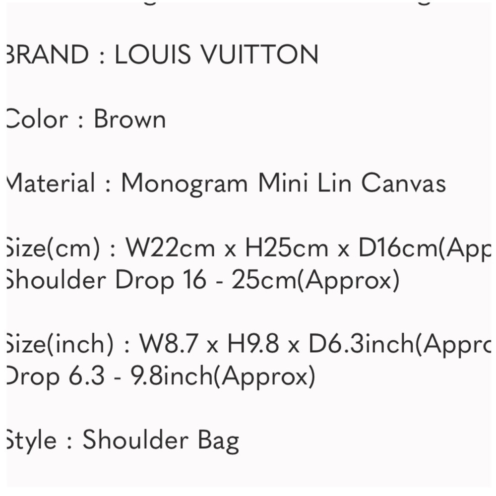 Authentic LOUIS VUITTON Monogram Mini Lin Bucket PM Shoulder Bag Brown - Picture 13 of 13